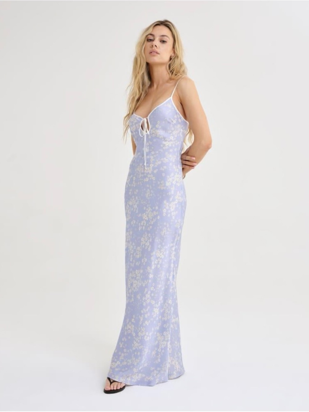 NWT Rumored Daytona Maxi Dress Baby’s Breath Floral S MSRP $128